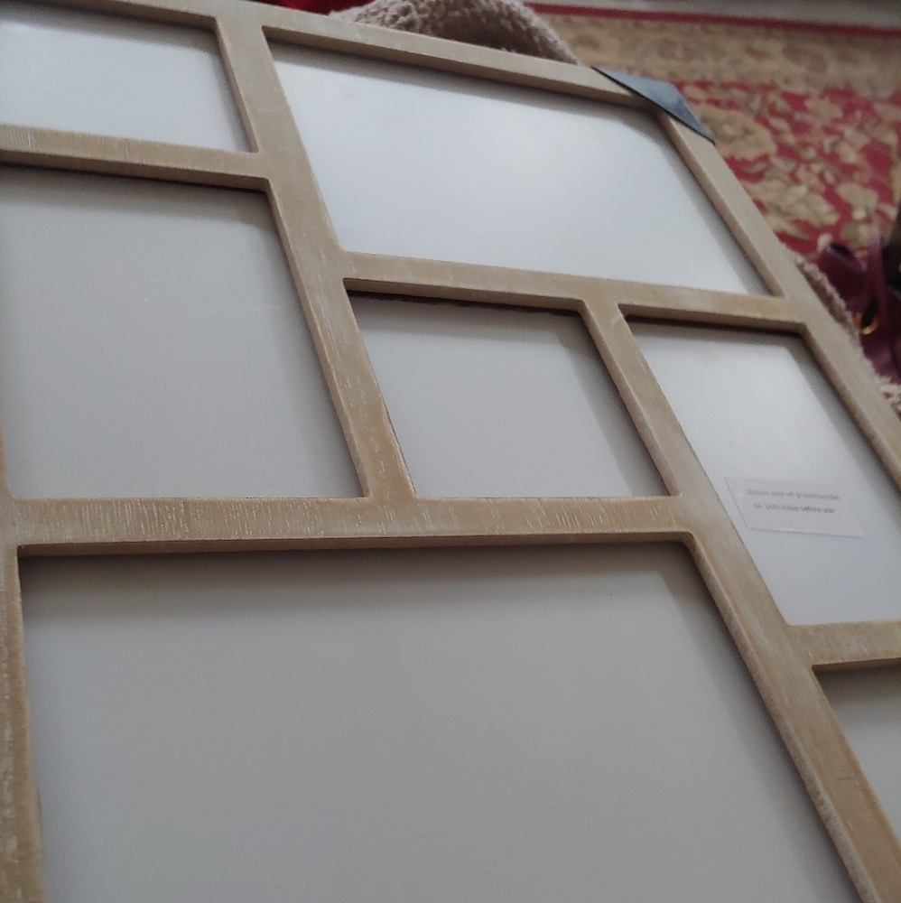 New in box frame with wood trim 13.5 x 17.5
